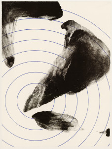 Part IX, tvåfärgs litografi på Kozo papper, 69x50 cm, 2016.